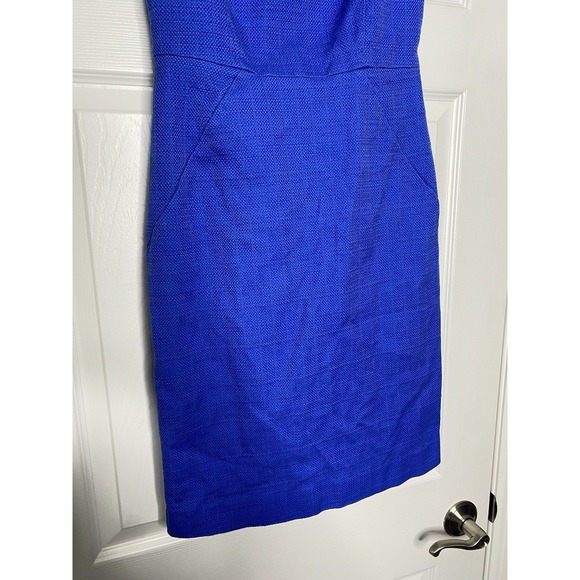 J‎ Crew Women's Basketweave Knee Length Dress Blue 0- Read - Picture 3 of 7